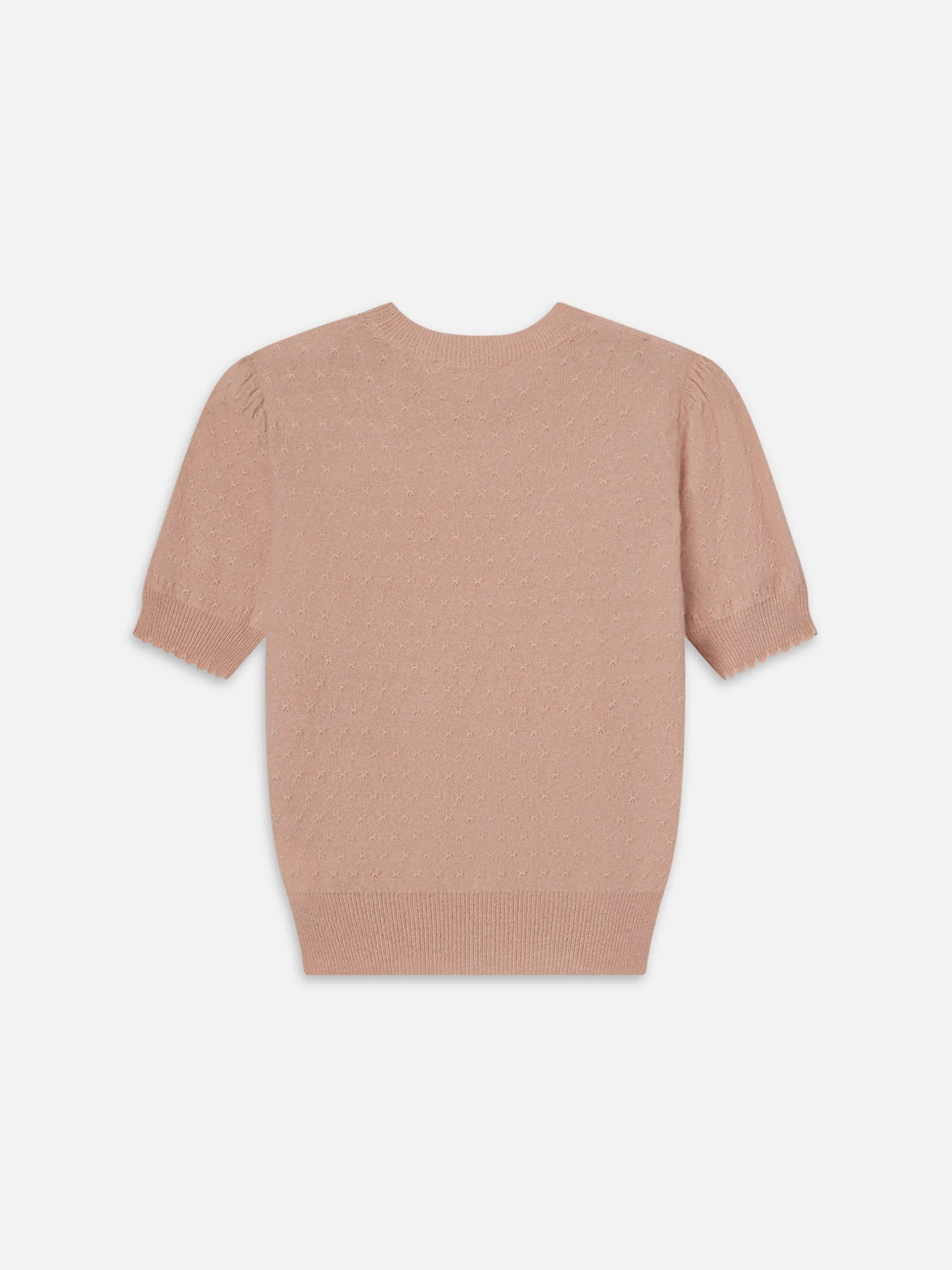 FRAME Pointelle Puff Sleeve Sweater in<Women Sweaters