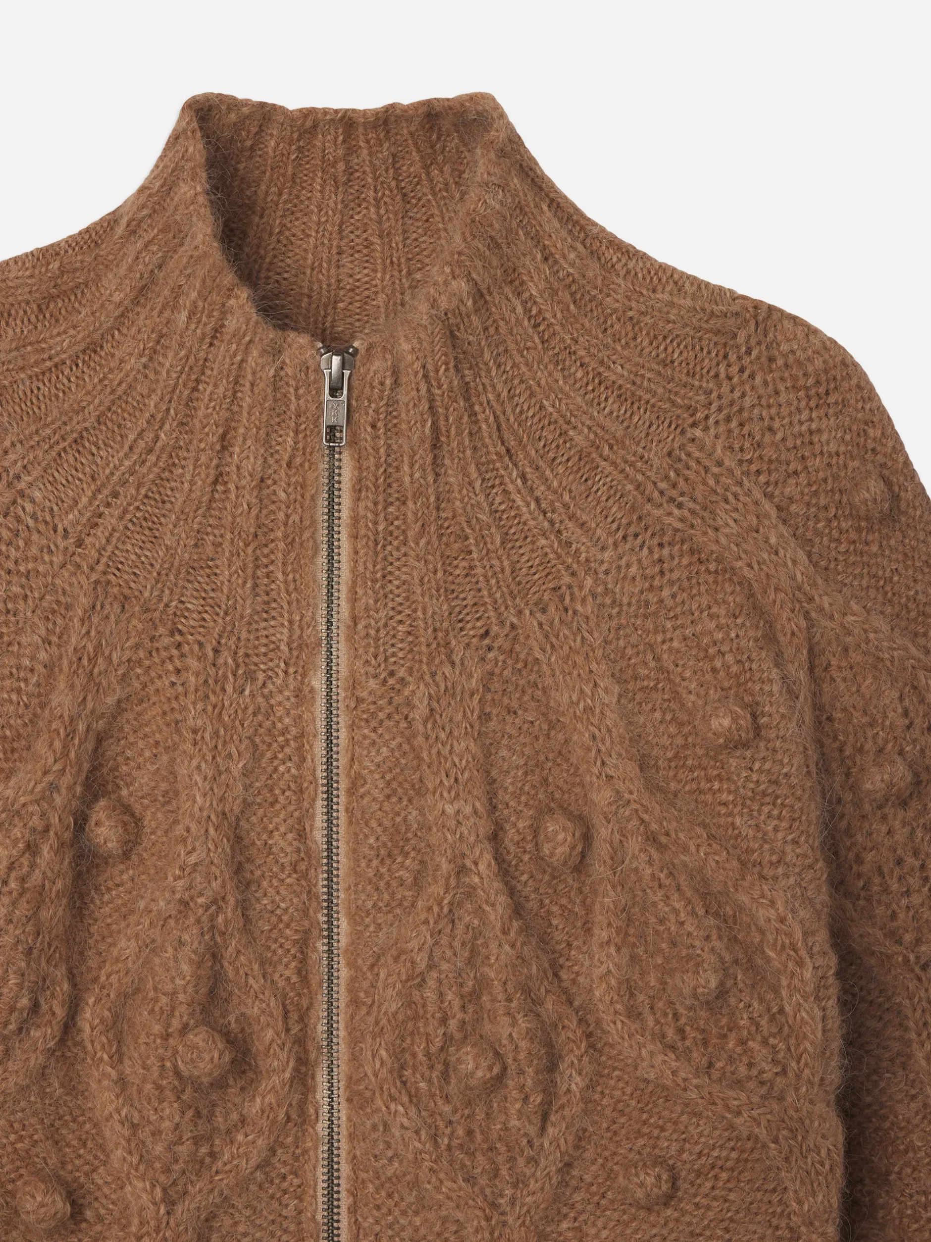 FRAME Popcorn Zip Cardi in<Women Sweaters