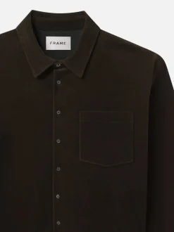 FRAME Relaxed Corduroy Overshirt in Dark Olive< Jackets & Coats|Shirts