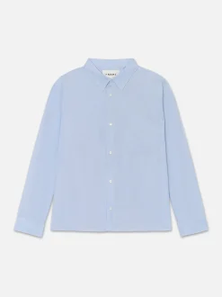 FRAME Relaxed Cotton Shirt in Light Blue< Shirts