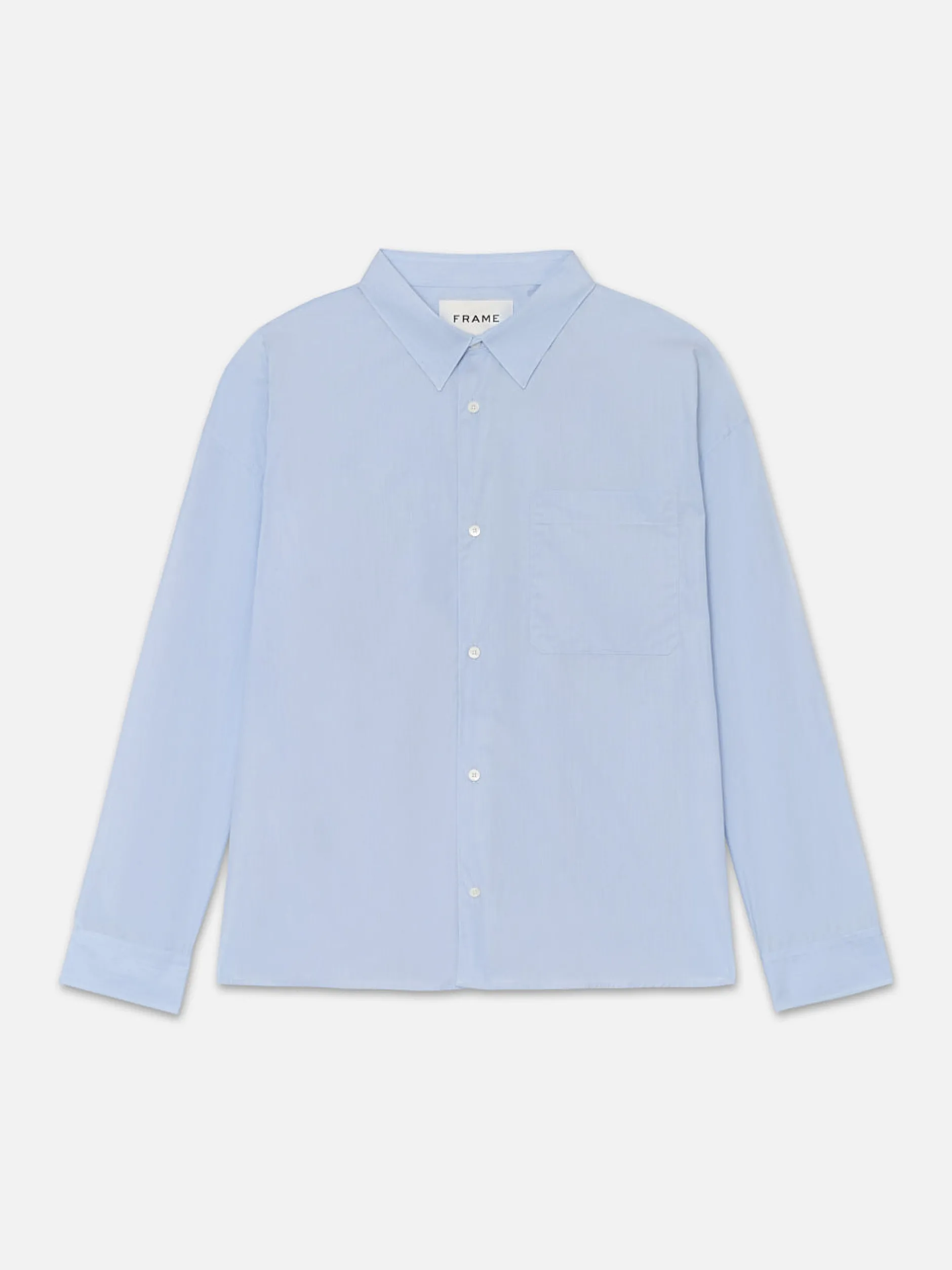 FRAME Relaxed Cotton Shirt in Light Blue< Shirts