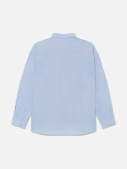 FRAME Relaxed Cotton Shirt in Light Blue< Shirts