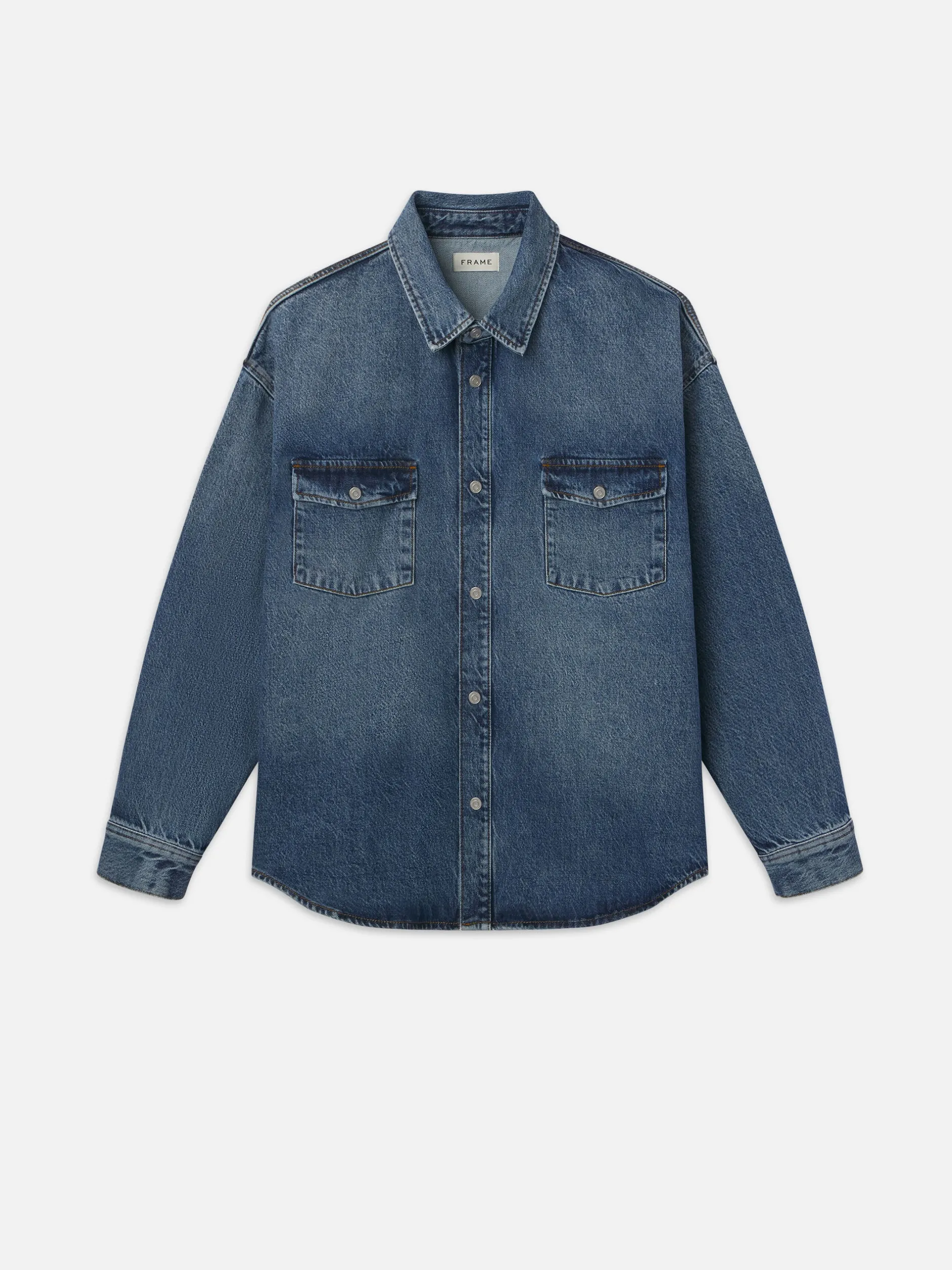 FRAME Relaxed Denim Shirt in< Denim Shirts|Shirts