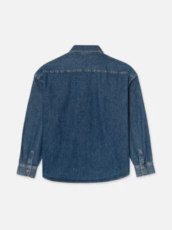 FRAME Relaxed Denim Shirt in Dark Ocean< Denim Shirts|Shirts