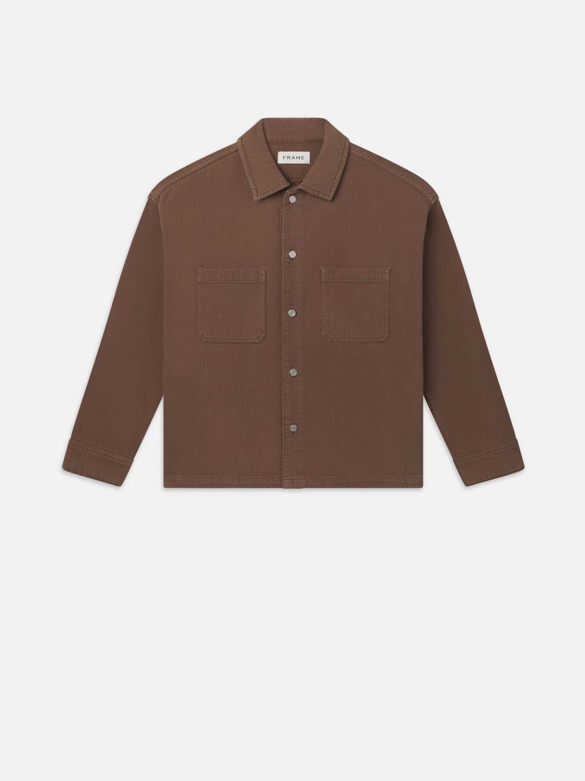 FRAME Relaxed Double Pocket Shirt in< Denim Shirts|Shirts