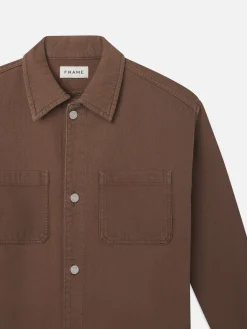 FRAME Relaxed Double Pocket Shirt in< Denim Shirts|Shirts