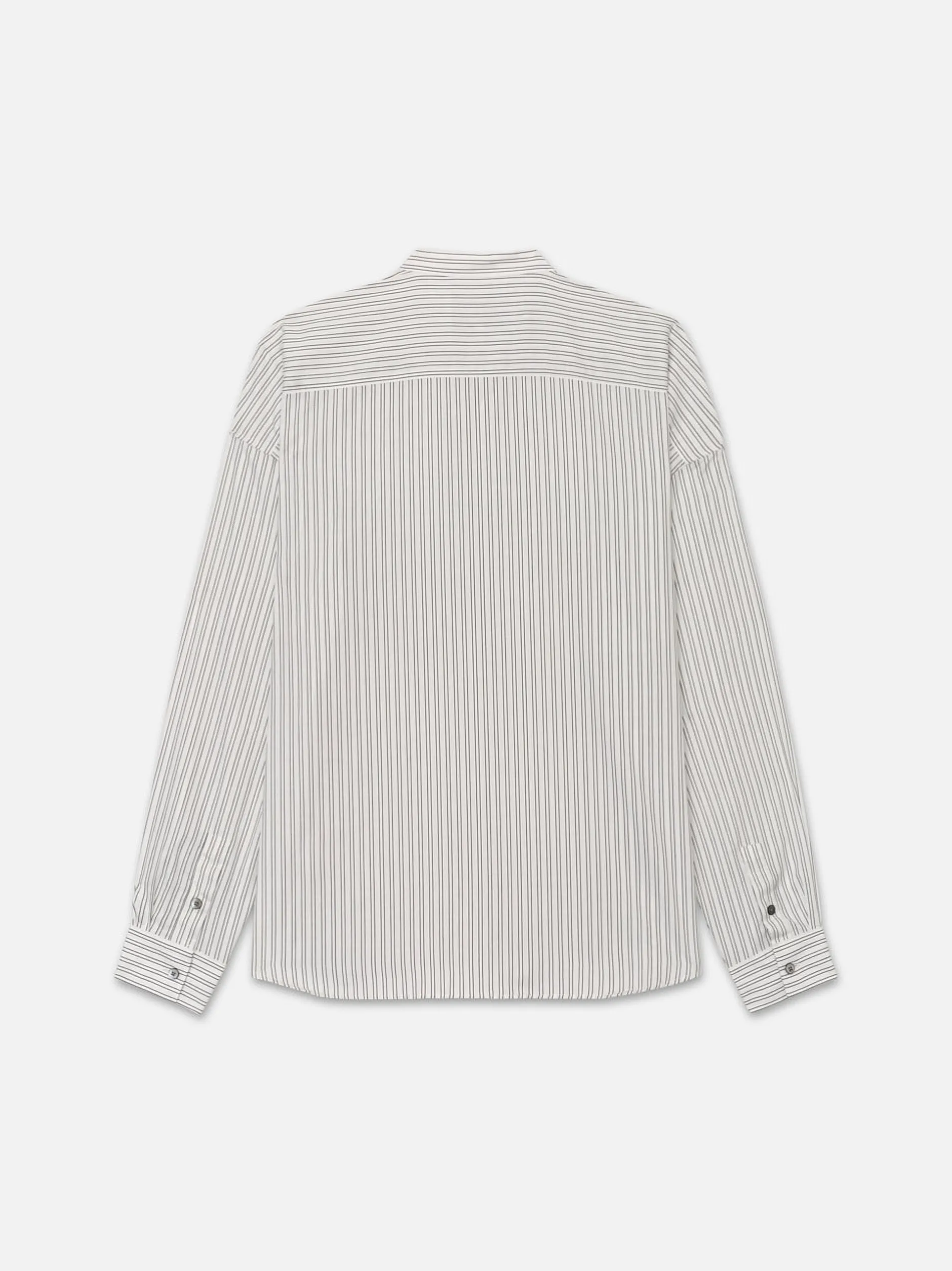 FRAME Relaxed Striped Shirt in Black White Stripe< Shirts