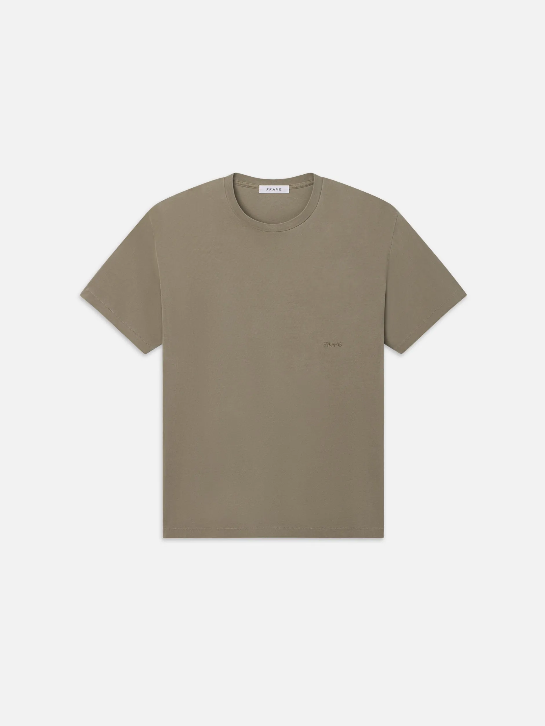 FRAME Relaxed Tee in Light Olive< Tees & Polos