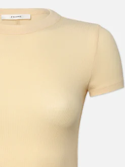 FRAME Rib Baby Crew Tee in<Women Tanks & Tees