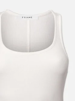 FRAME Rib Scoop Neck Tank in<Women Tanks & Tees