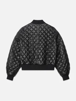 FRAME Ritz Women's Quilted Leather Bomber in<Women Leather & Suede|Jackets & Coats