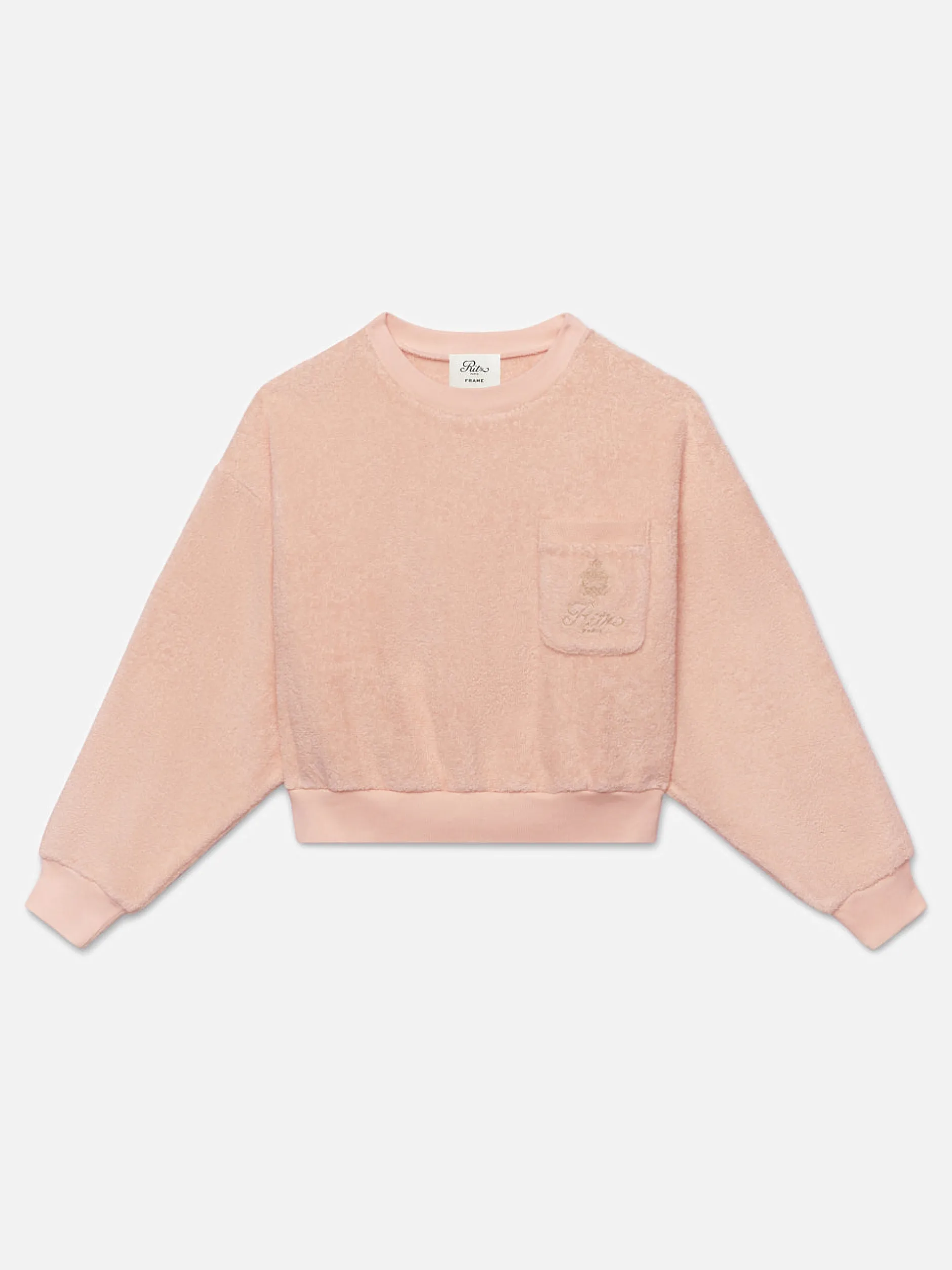 FRAME Ritz Women's Terry Cropped Sweatshirt in Ritz Pink<Women Sweaters