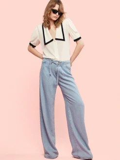 FRAME Sailor Blouse in Cream Multi<Women Tops & Blouses