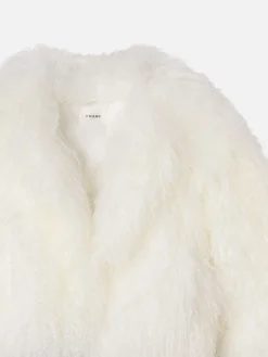 FRAME Shaggy Shearling Coat in<Women Jackets & Coats