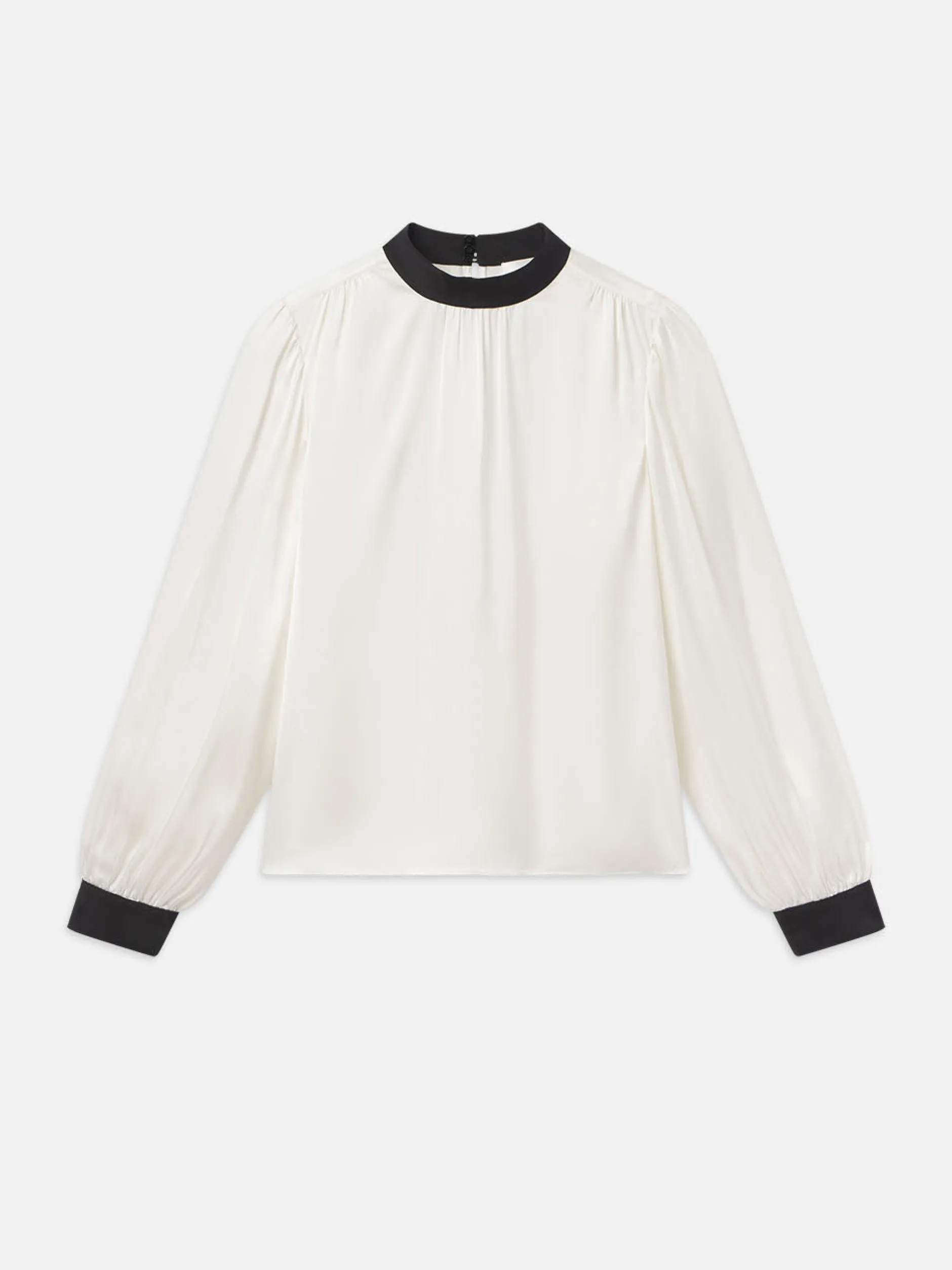 FRAME Shirred Mock Neck Blouse in<Women Tops & Blouses