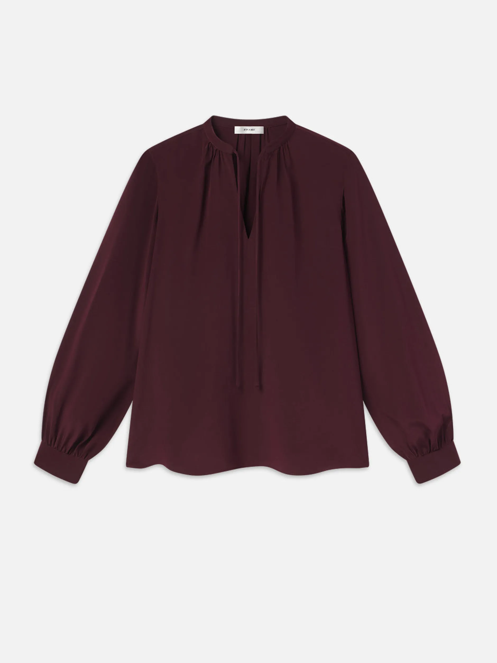 FRAME Shirred Tie Front Blouse in<Women Tops & Blouses