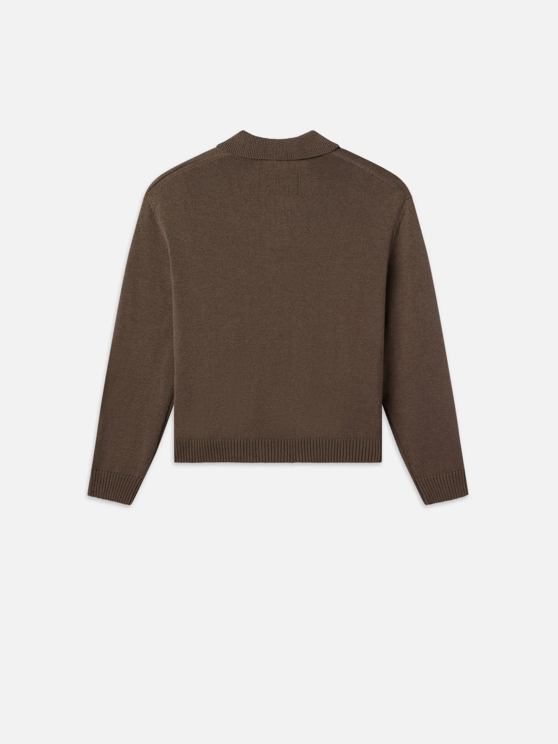 FRAME Silk Blend Polo Sweater in Soft Mocha< Sweaters & Hoodies