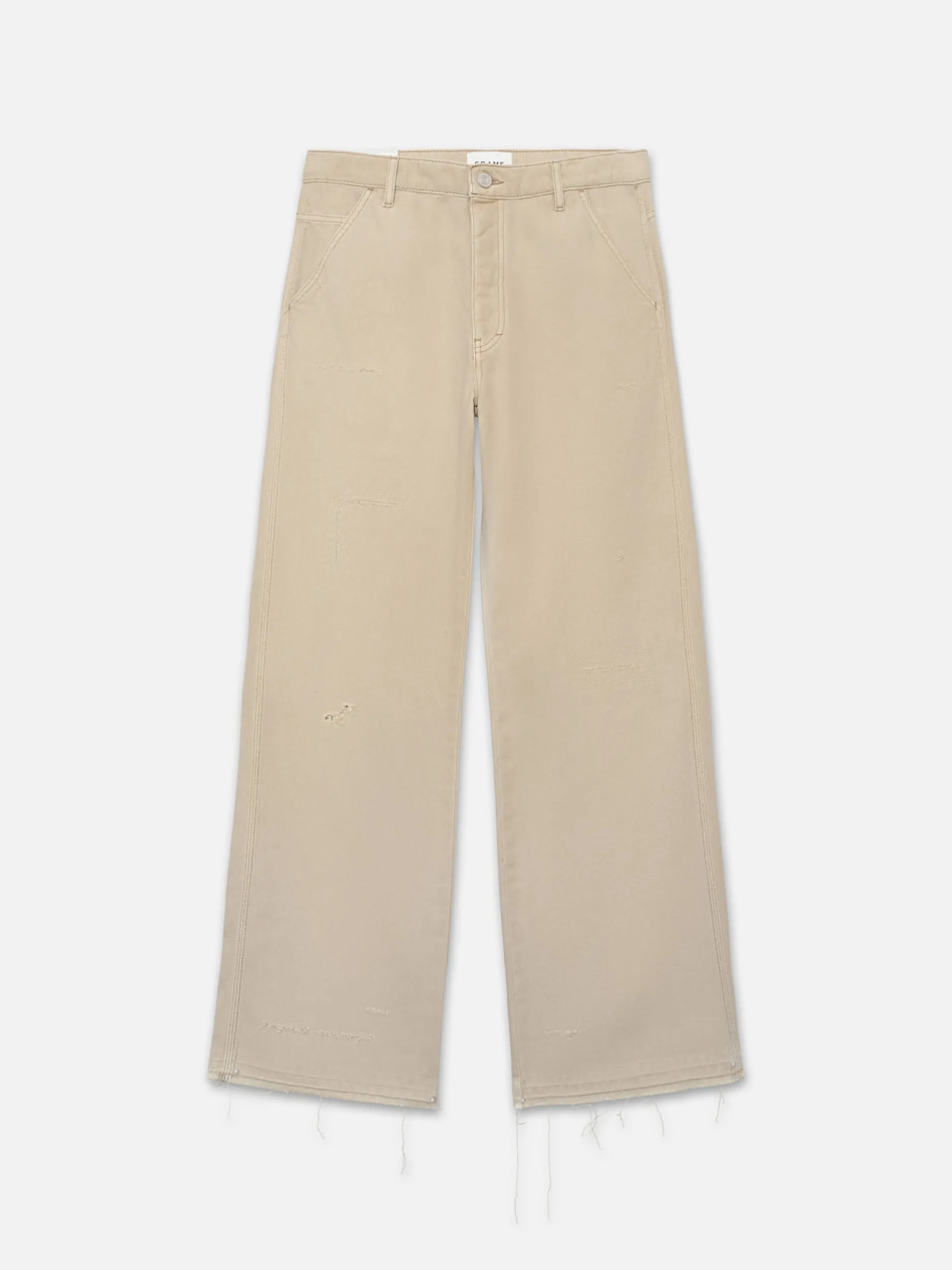 FRAME Skater Jean in Beach Sand Rips< Wide Leg