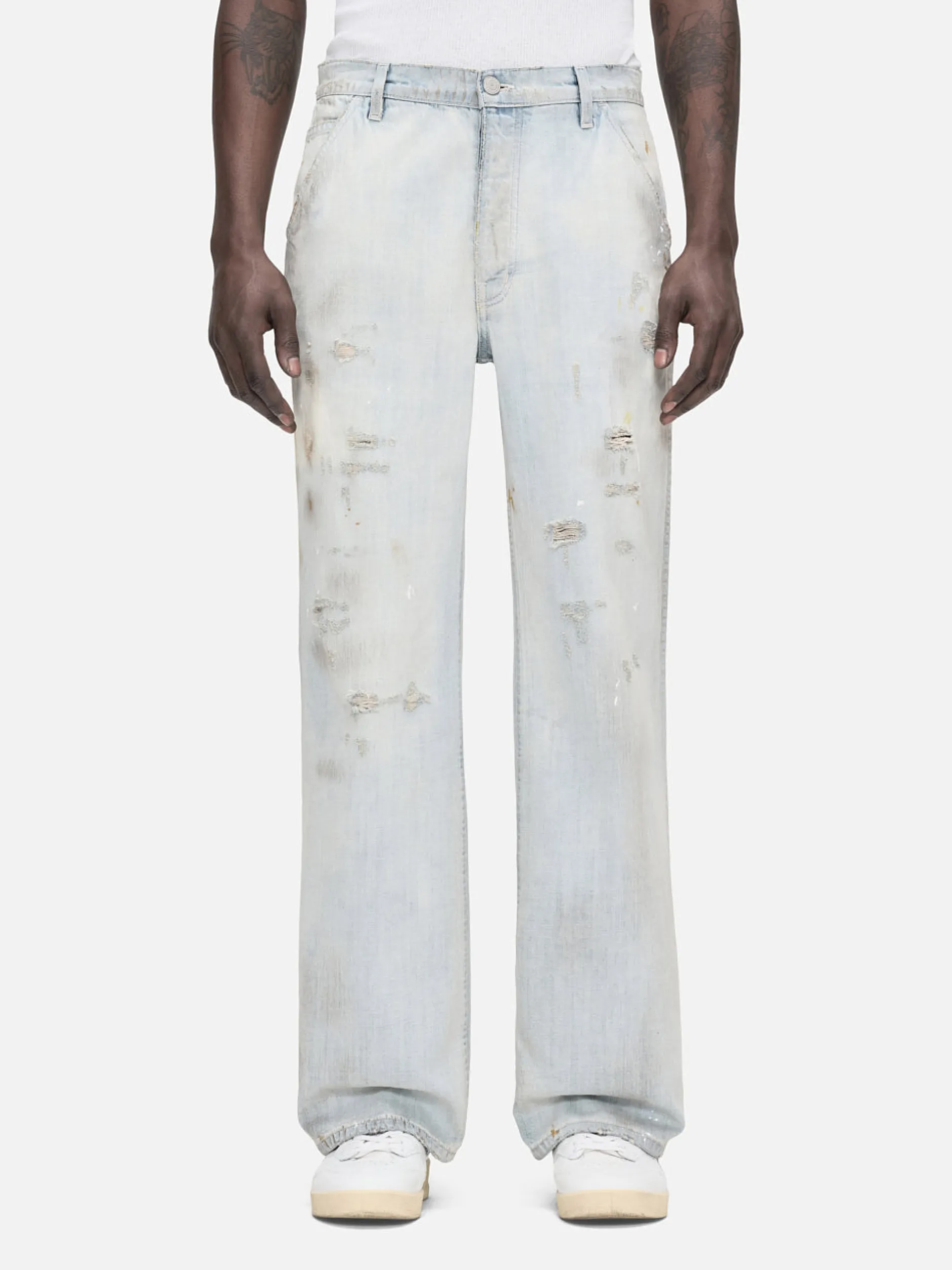 FRAME Skater Jean in Panama Rips< Wide Leg
