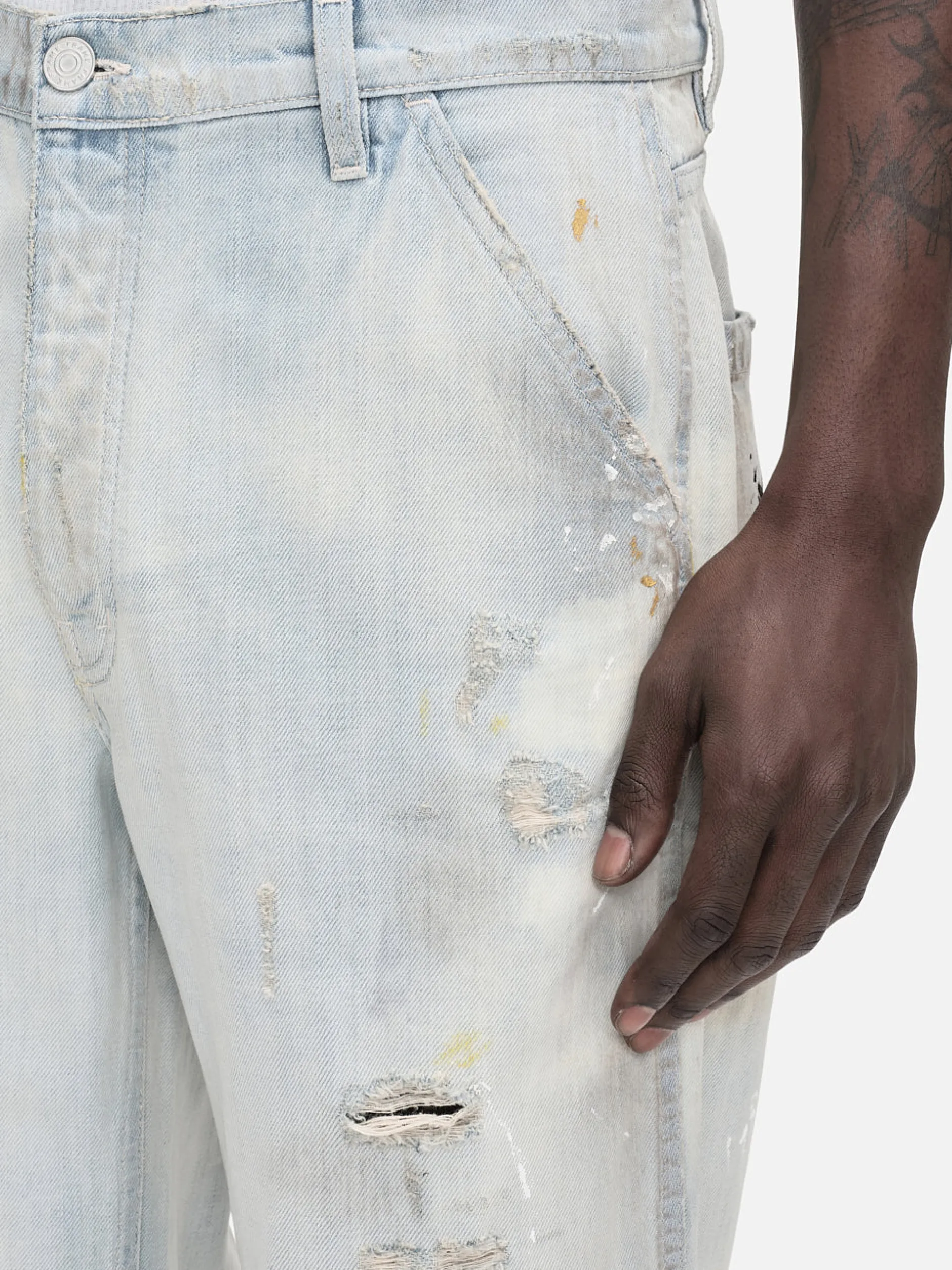 FRAME Skater Jean in Panama Rips< Wide Leg