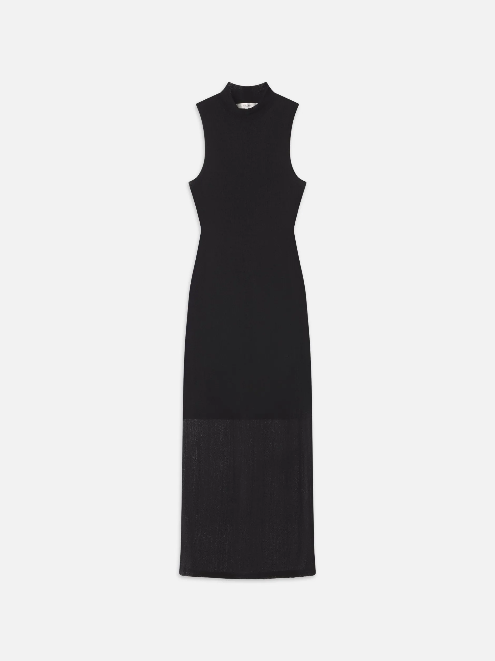 FRAME Sleeveless Mesh Mock Neck Dress in<Women Dresses & Jumpsuits