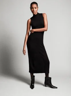 FRAME Sleeveless Mesh Mock Neck Dress in<Women Dresses & Jumpsuits