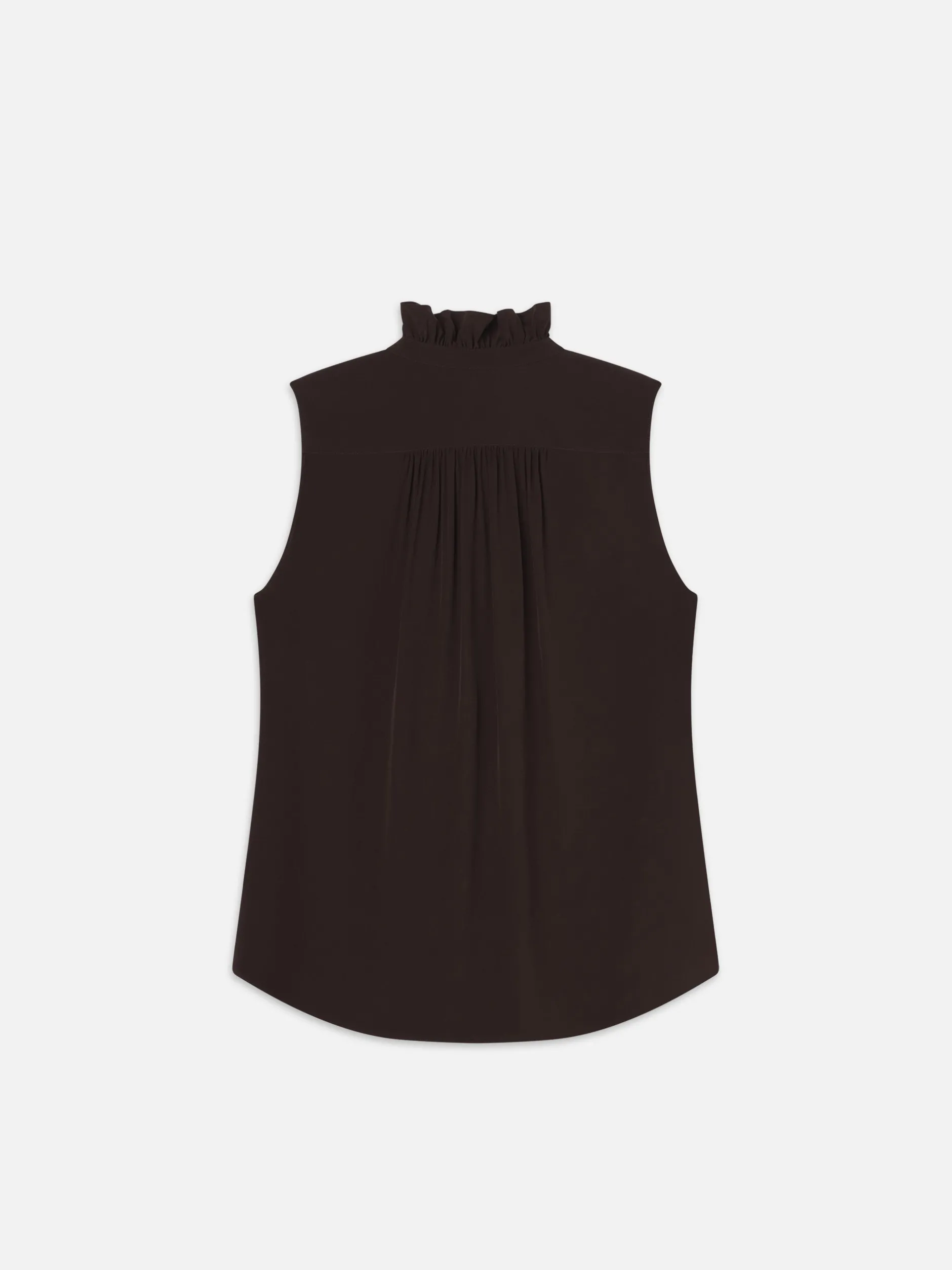 FRAME Sleeveless Ruffle Front Blouse in<Women Tops & Blouses