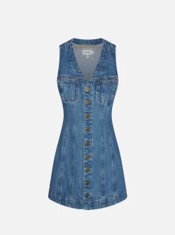 FRAME Sleeveless Trucker Pocket Dress in<Women Dresses & Jumpsuits