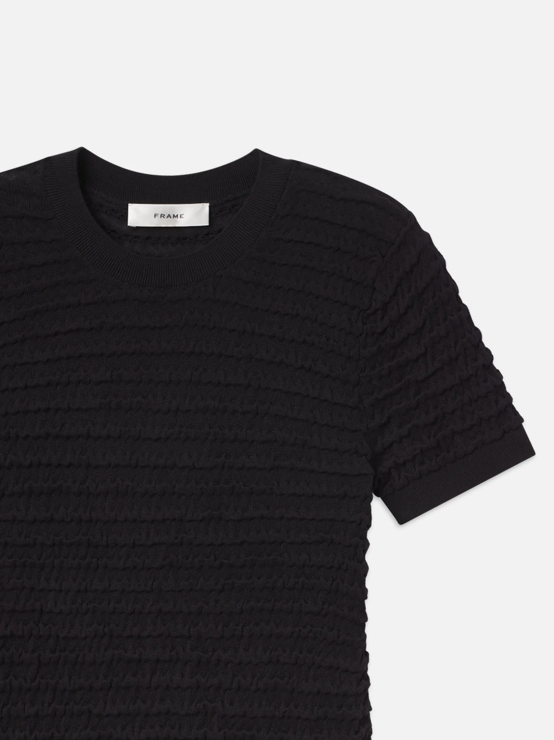 FRAME Smocked Short Sleeve Sweater in<Women Tops & Blouses