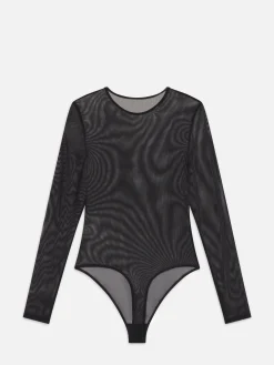 FRAME Stretch Mesh Bodysuit in<Women Tops & Blouses