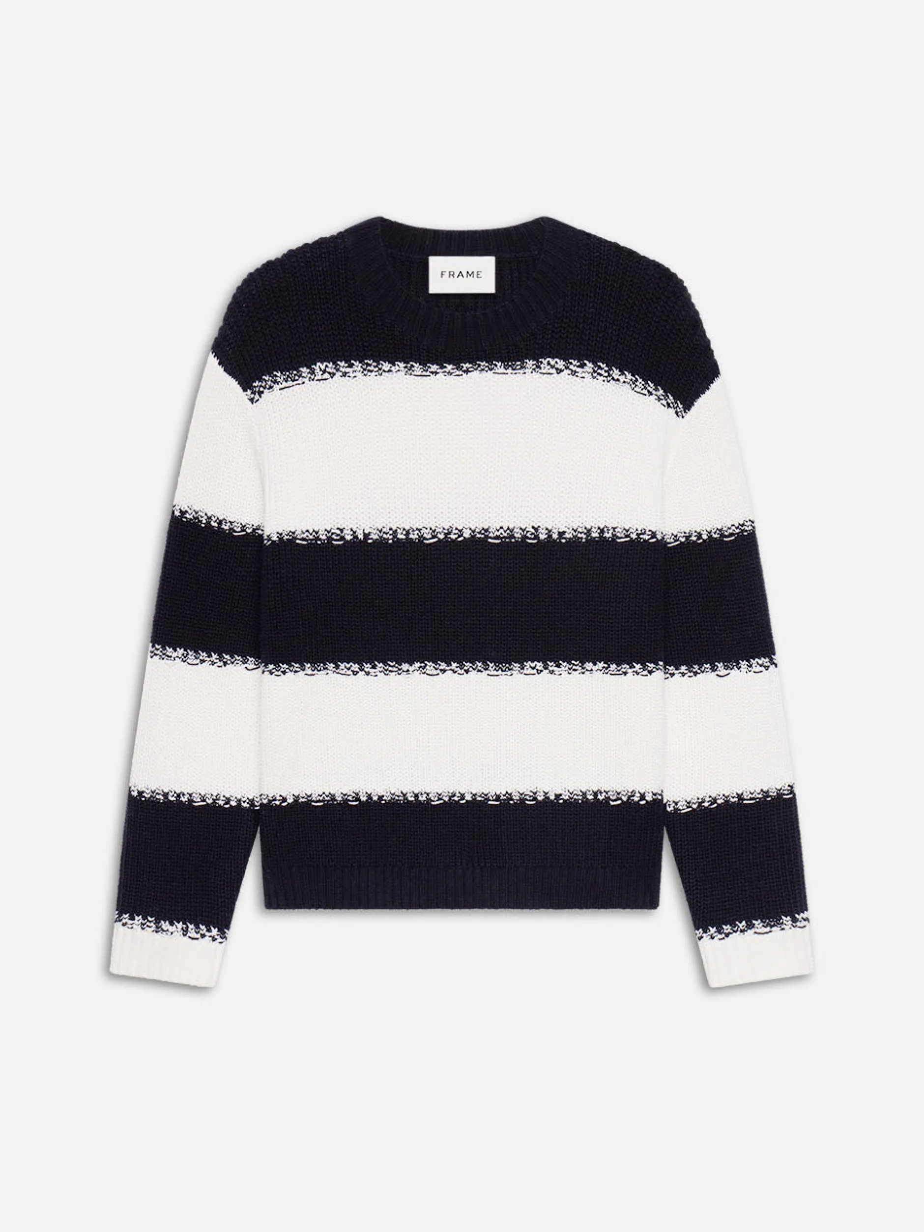 FRAME Striped Sweater in Dark Navy Stripe< Sweaters & Hoodies