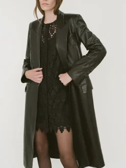 FRAME Tailored Leather Coat in<Women Leather & Suede|Jackets & Coats