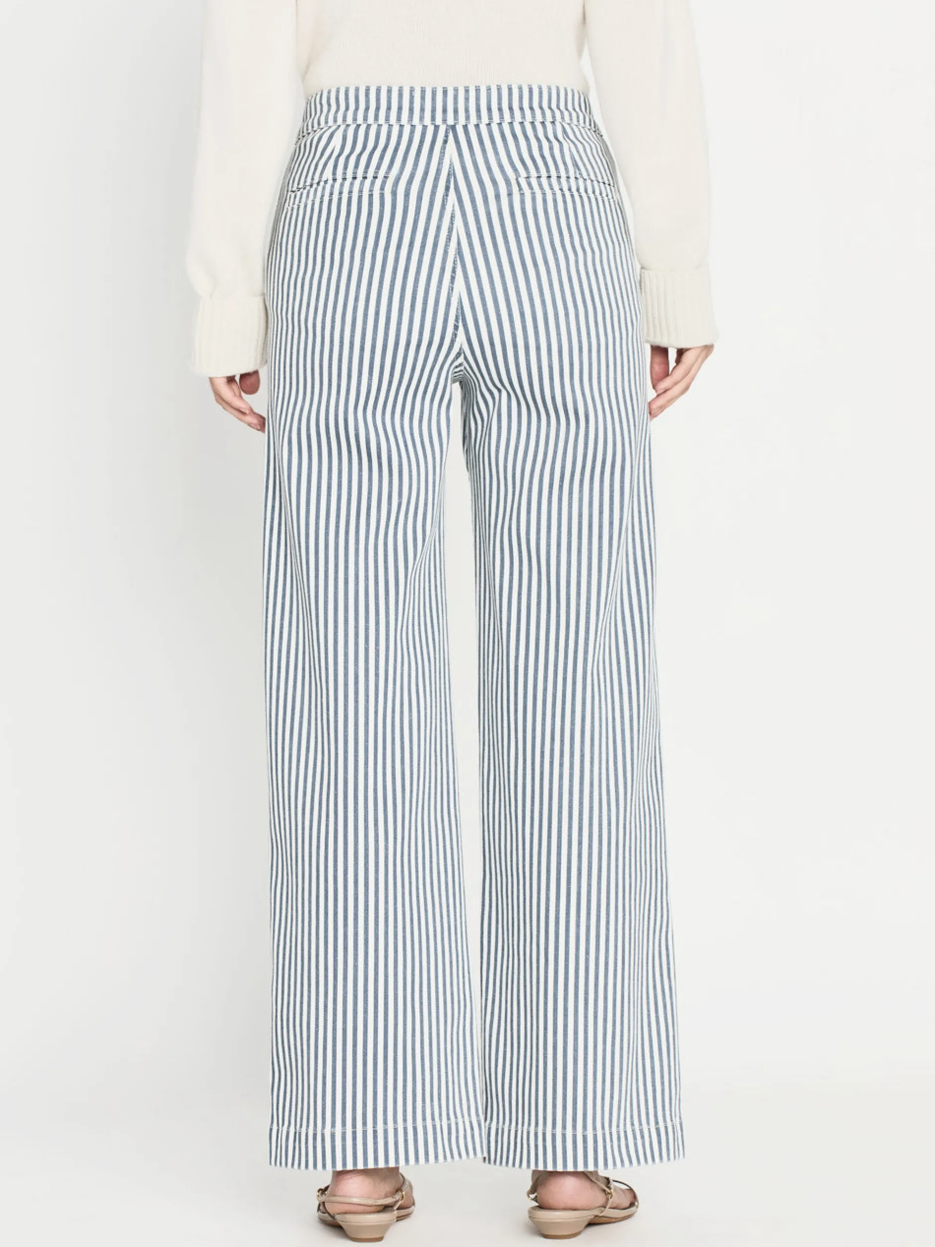 FRAME Tailored Trouser in Seaport Stripe<Women Wide Leg