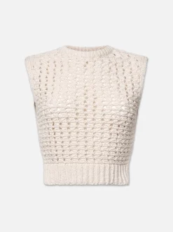 FRAME Tape Yarn Sweater Vest in<Women Sweaters