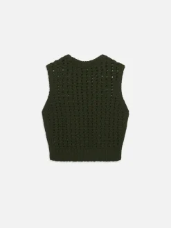 FRAME Tape Yarn Sweater Vest in<Women Sweaters