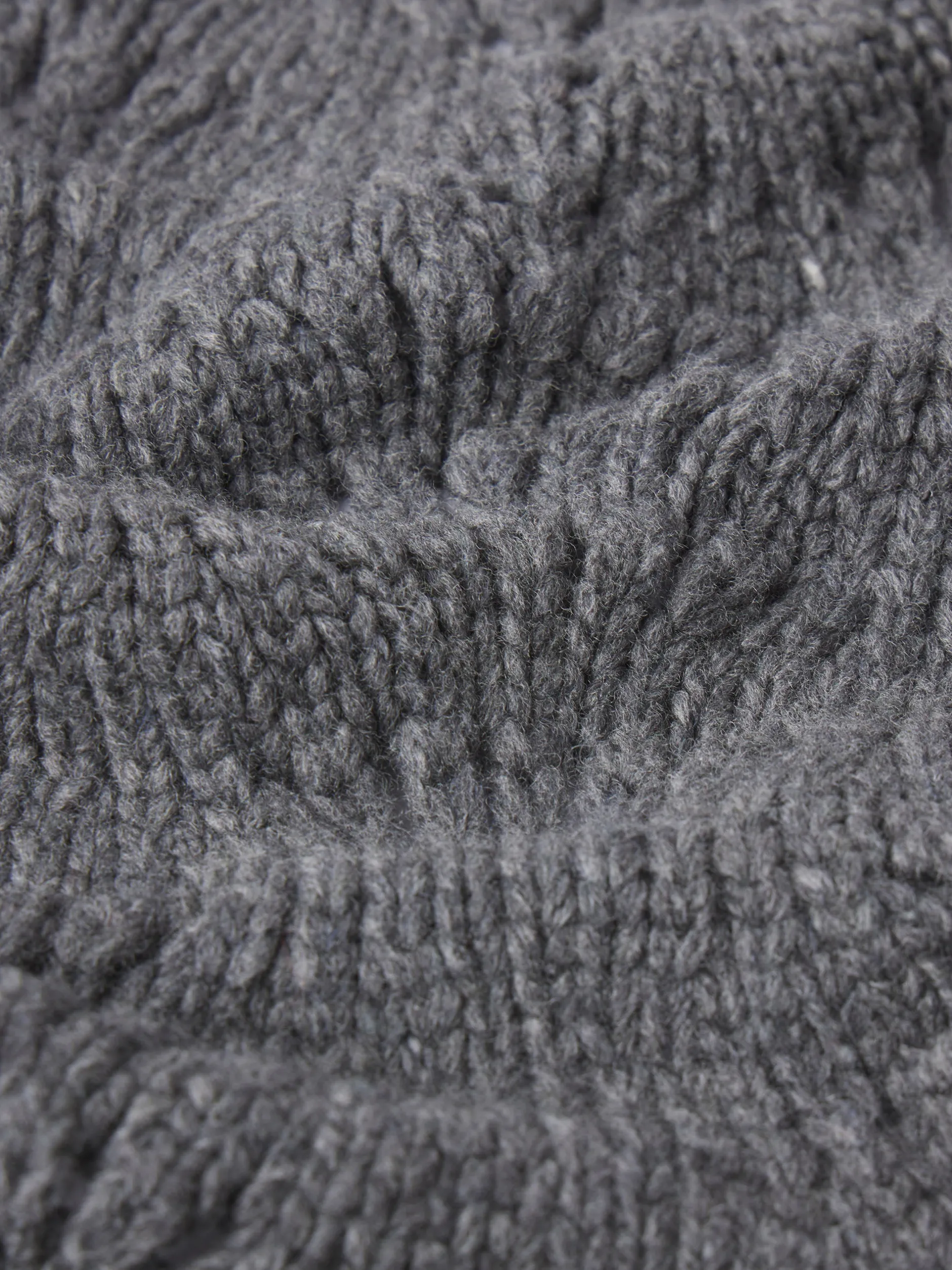 FRAME Textured Stitch Cardigan in Dark Gris Heather<Women Sweaters