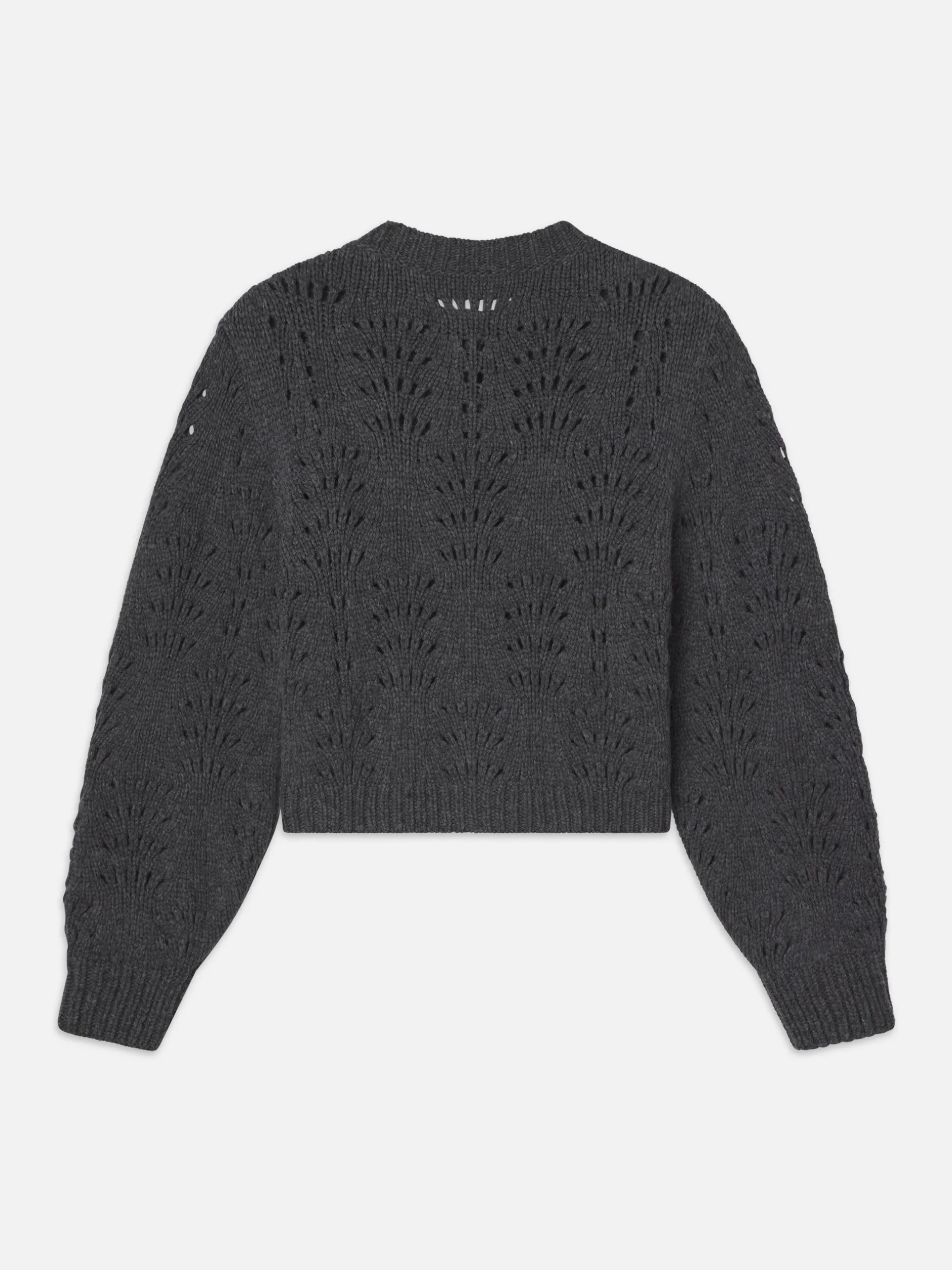 FRAME Textured Stitch Cardigan in Dark Gris Heather<Women Sweaters