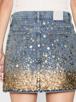 FRAME The Atelier Champagne Skirt in Gold Embellished<Women Skirts & Shorts