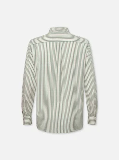FRAME The Borrowed Pocket Shirt in Green Gem Multi<Women Tops & Blouses