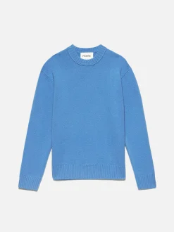 FRAME The Cashmere Crewneck Sweater in Bright Blue< Sweaters & Hoodies