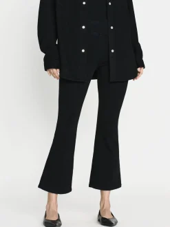FRAME The Jetset Crop Mini Boot in Sheen Noir<Women Bootcut