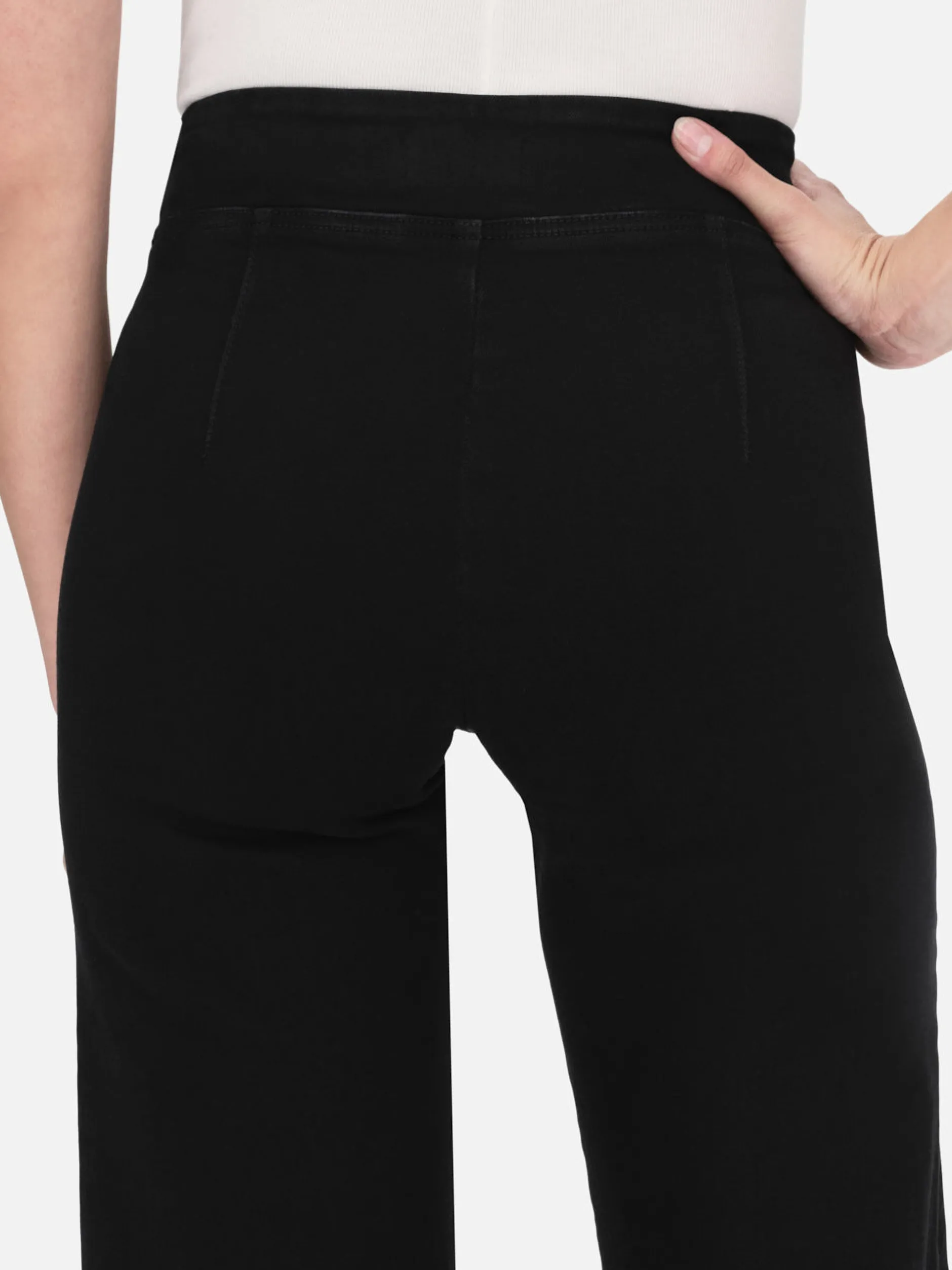 FRAME The Jetset Wide Leg in Sheen Noir<Women Wide Leg