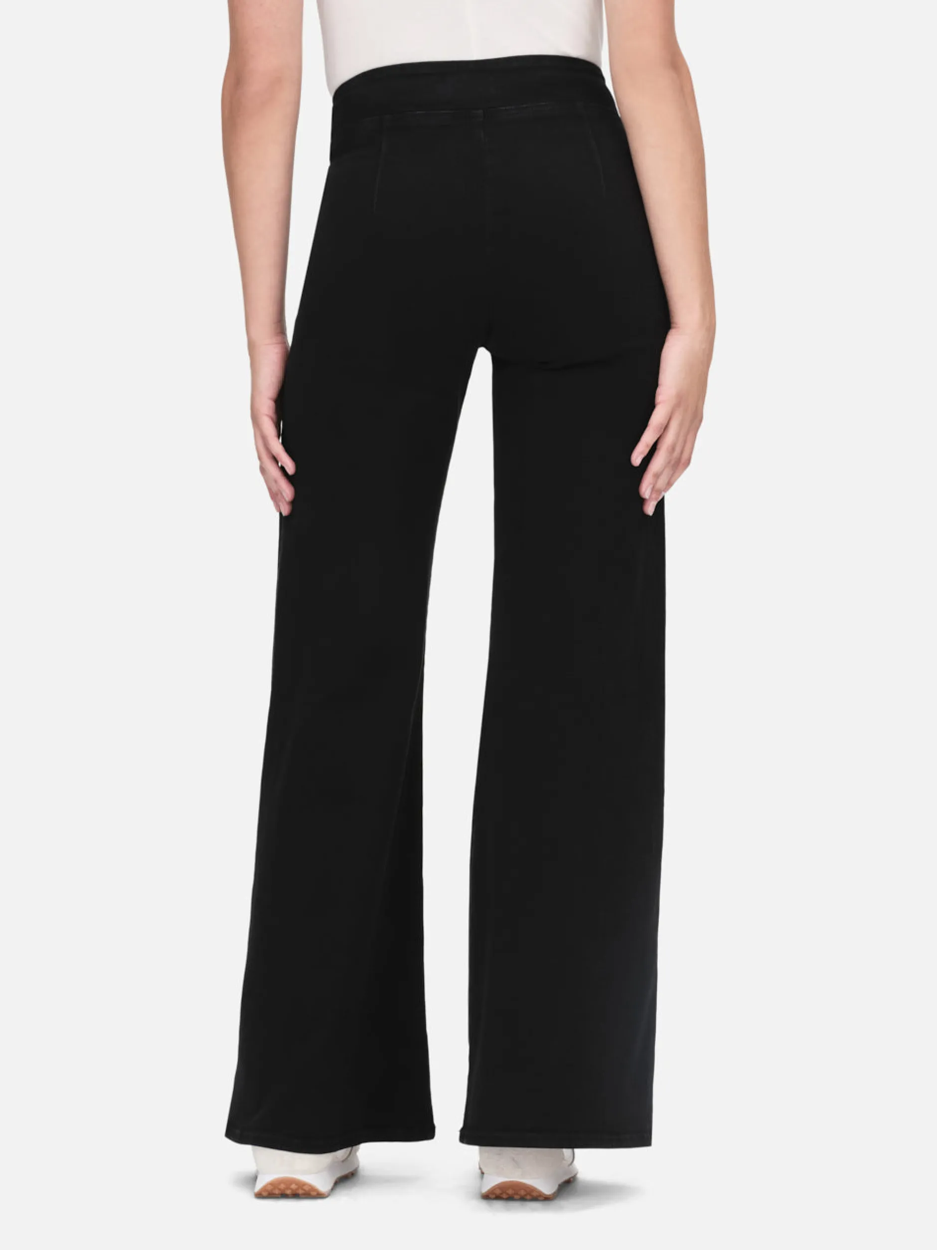 FRAME The Jetset Wide Leg in Sheen Noir<Women Wide Leg