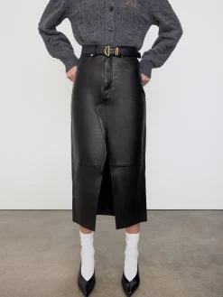 FRAME The Leather Midaxi Skirt in<Women Leather & Suede|Skirts & Shorts