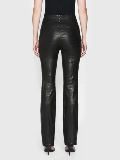 FRAME The Leather Ruler in Black Croc<Women Leather & Suede|Pants