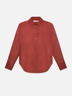 FRAME The Oversized Shirt in Deep Rust<Women Tops & Blouses