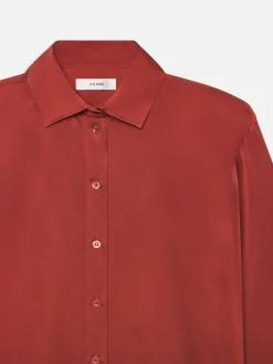 FRAME The Oversized Shirt in Deep Rust<Women Tops & Blouses