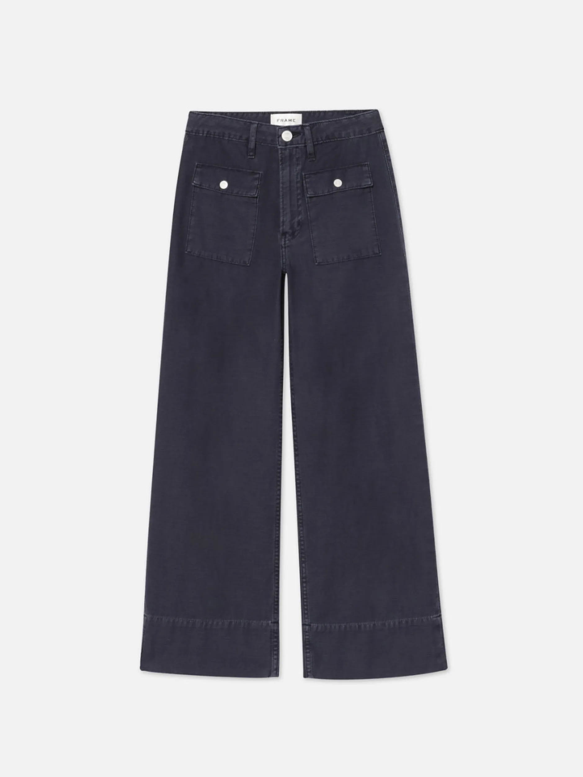 FRAME The 70's Patch Pocket Crop Straight in Washed Navy<Women Pants