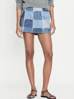 FRAME The 70's Patchwork Mini Skirt in Road Trip<Women Skirts & Shorts