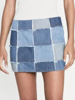 FRAME The 70's Patchwork Mini Skirt in Road Trip<Women Skirts & Shorts